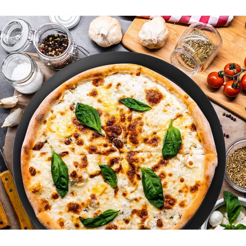 Beasea Pizza Pan 16 Inch, Perforated Pizza Tray with Holes for Oven, Black Heavy Duty Aluminum Alloy Round Pizza Crisper Pan Pizza Baking Tray Bakeware for Home Restaurant Kitchen - Image 2